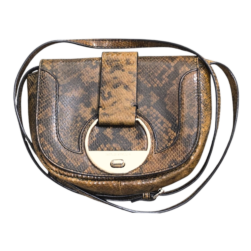 Paul Costelloe Dianella snakeskin embossed leather CROSSBODY purse w/gold